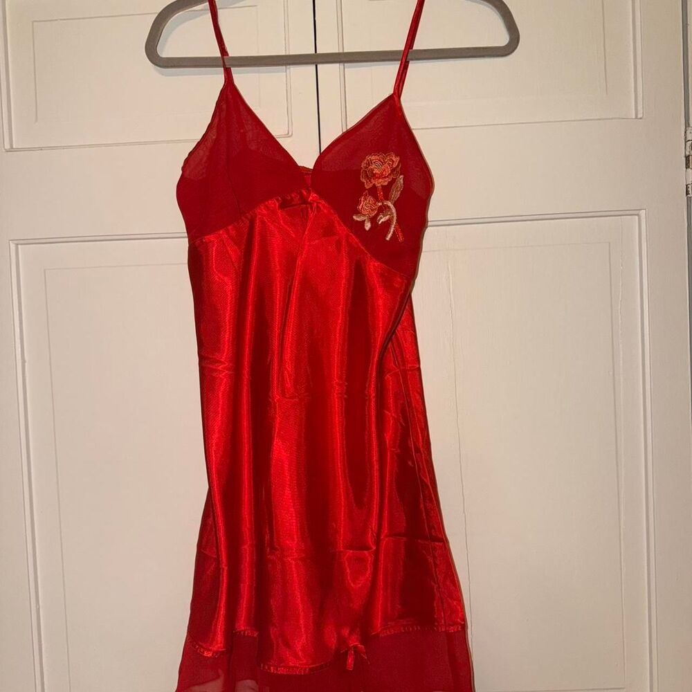 Unbranded Women's Vintage Slip Red Dress